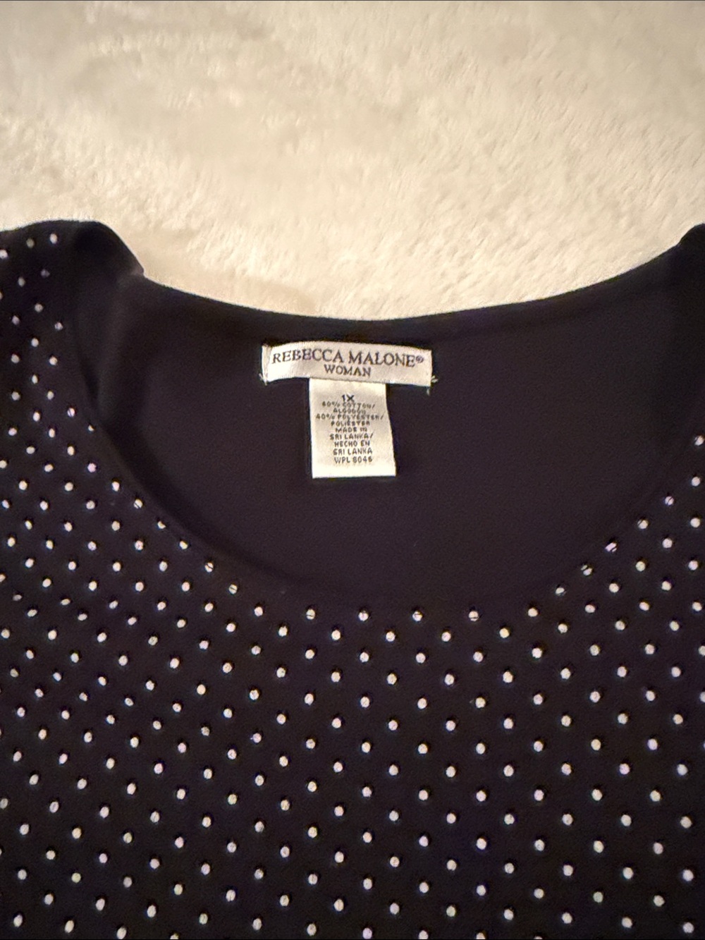 Rebecca Malone Black Short Sleeve Studded Crewneck Tee